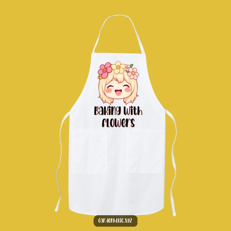 Funny Gardener Apron - Joyful Flower Crown Beaming, Cheerful Funny Gift!