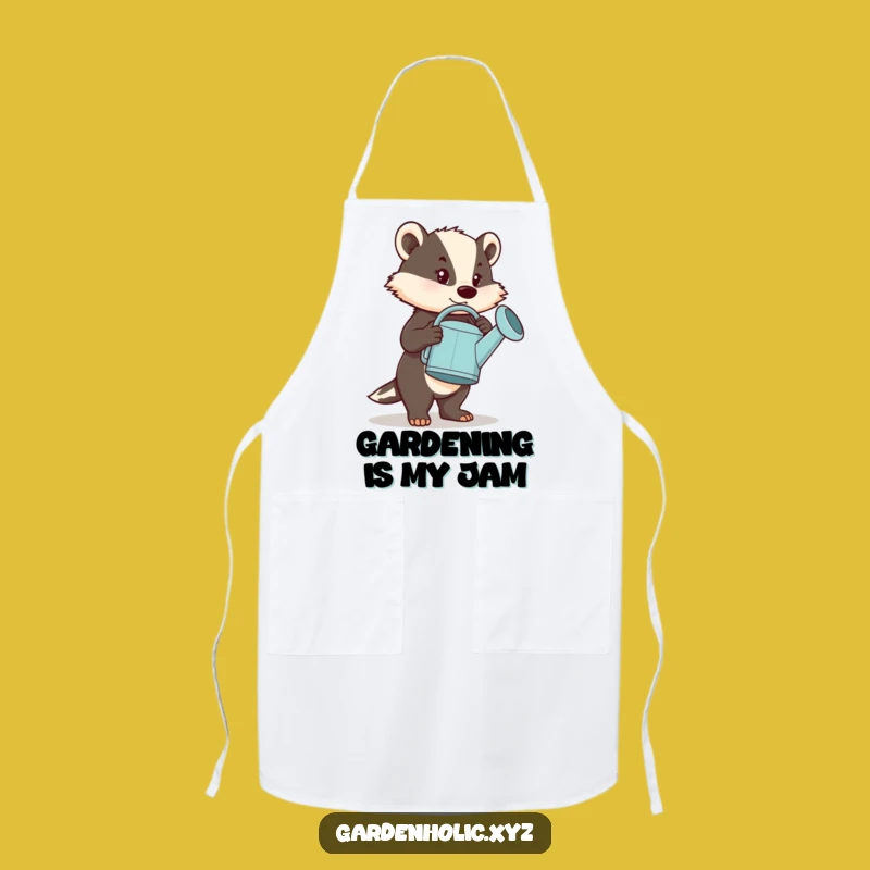 Funny Determined Badger Apron: Tackle Messes with Humor, Perfect Funny Gift