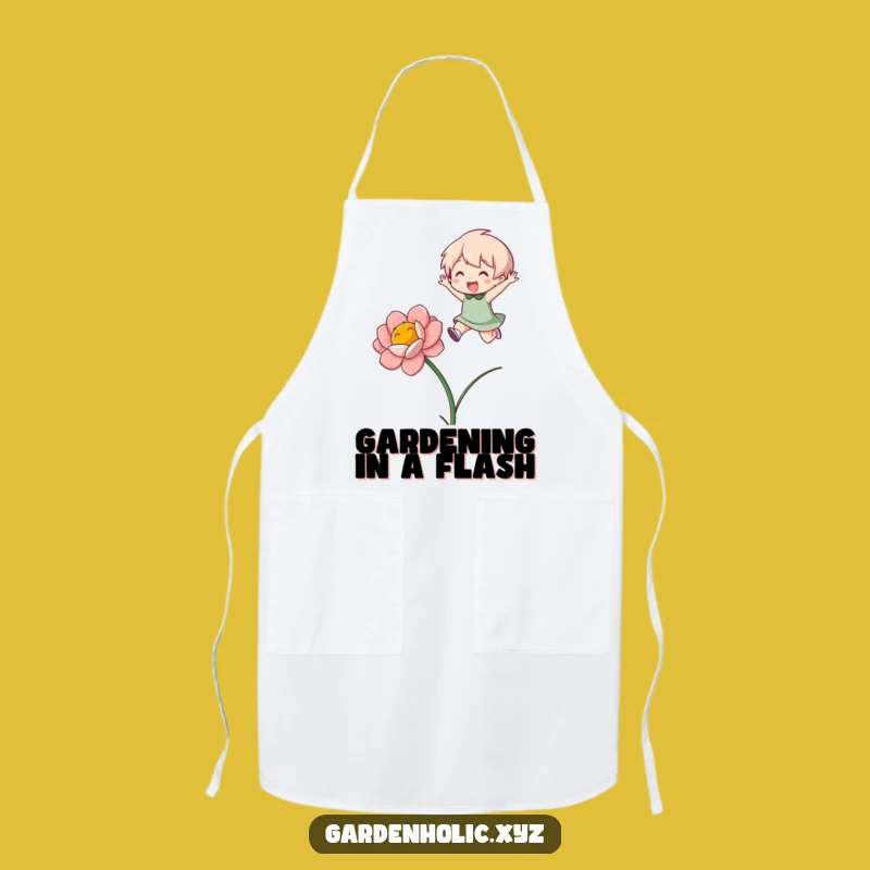 Funny Flower Jumper Apron - Whimsical Character Kitchen Wear Gift