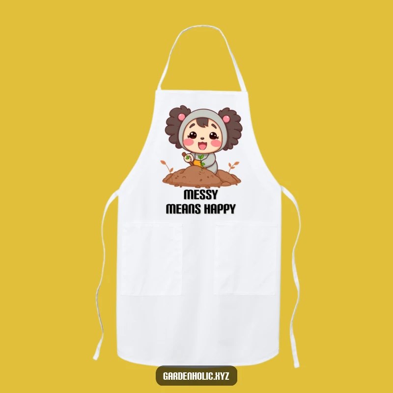 Funny Gardener Character Apron, Happy Digging Soil Kitchen Wear, Practical Funny Garden Gift