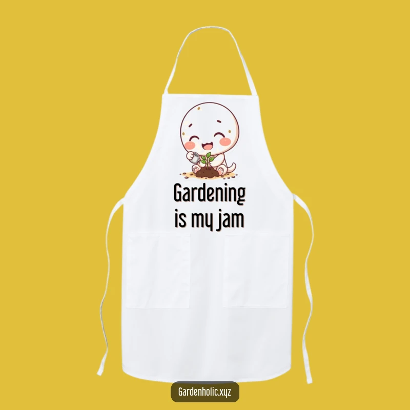 Funny Gardener's Apron: Happy Sprout Watering Bib for Kitchen and Garden