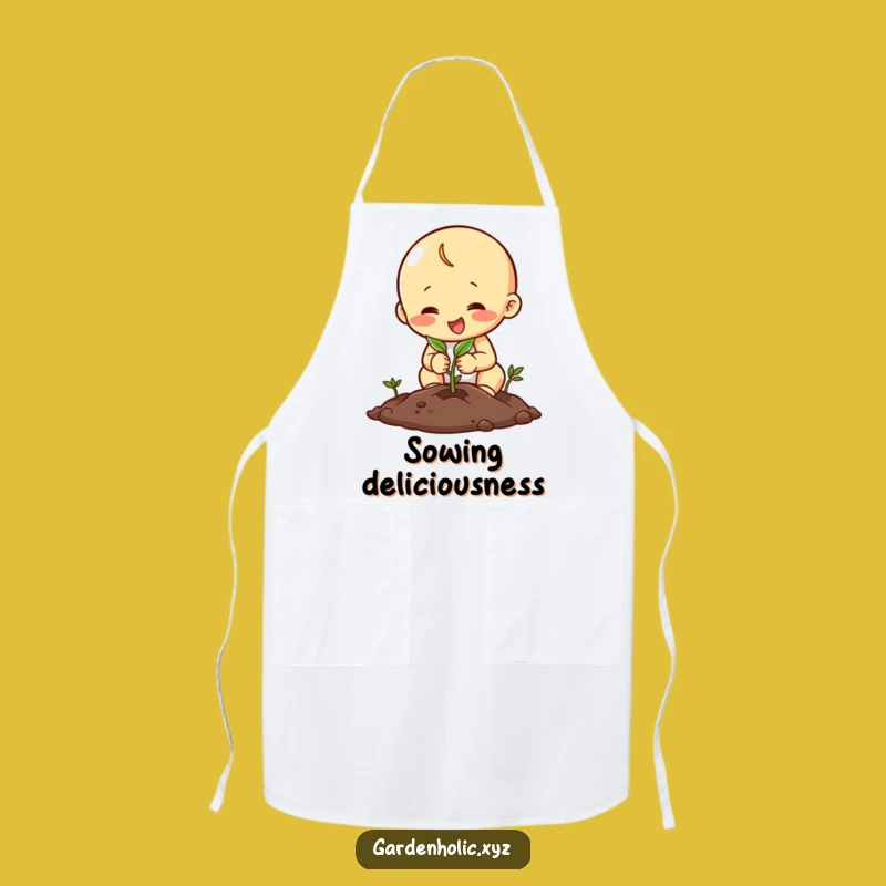 Funny Planting Character Apron, Happy Seed Planting Kitchen Wear, Practical Funny Grower's Gift