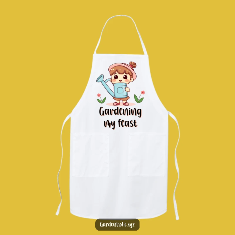 Funny Gardener Apron: Grow with Joy, Smiling Chef, Great Kitchen Gift!