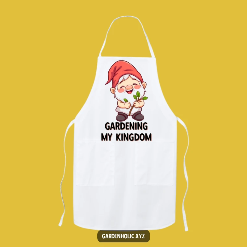 Funny Gnome Gardener Apron: Hilarious Kitchen Wear for Plant Lovers, Great Cooking Gift!