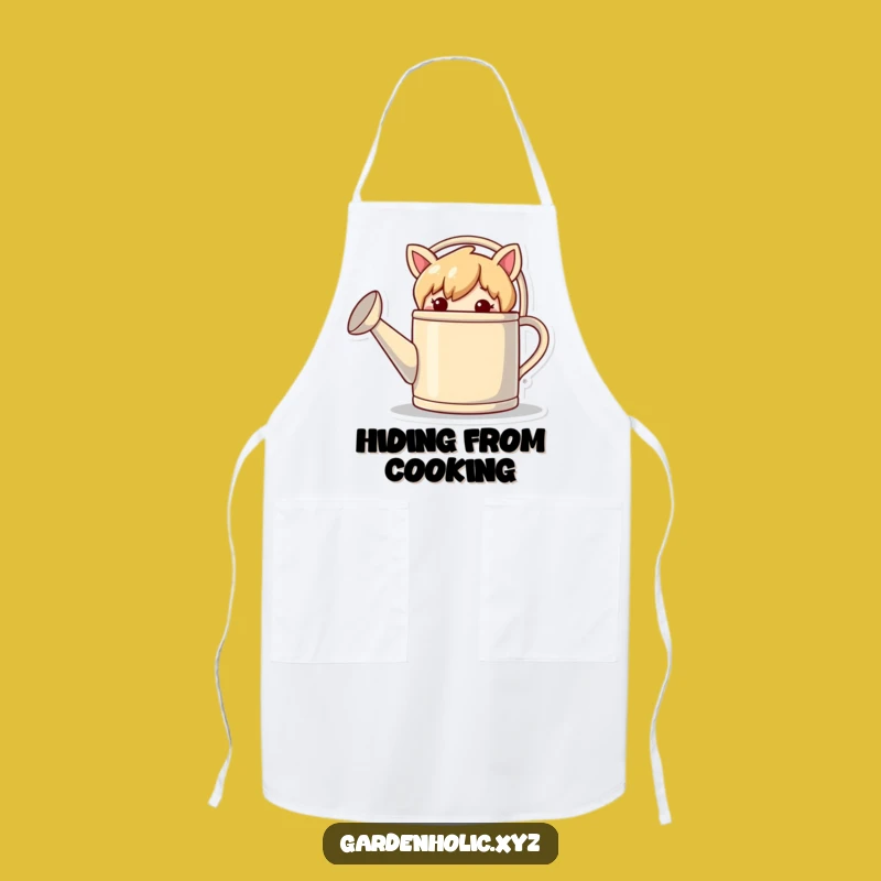 Funny Gardener Apron - Mischievous Hiding Character, Playful Funny Gift!