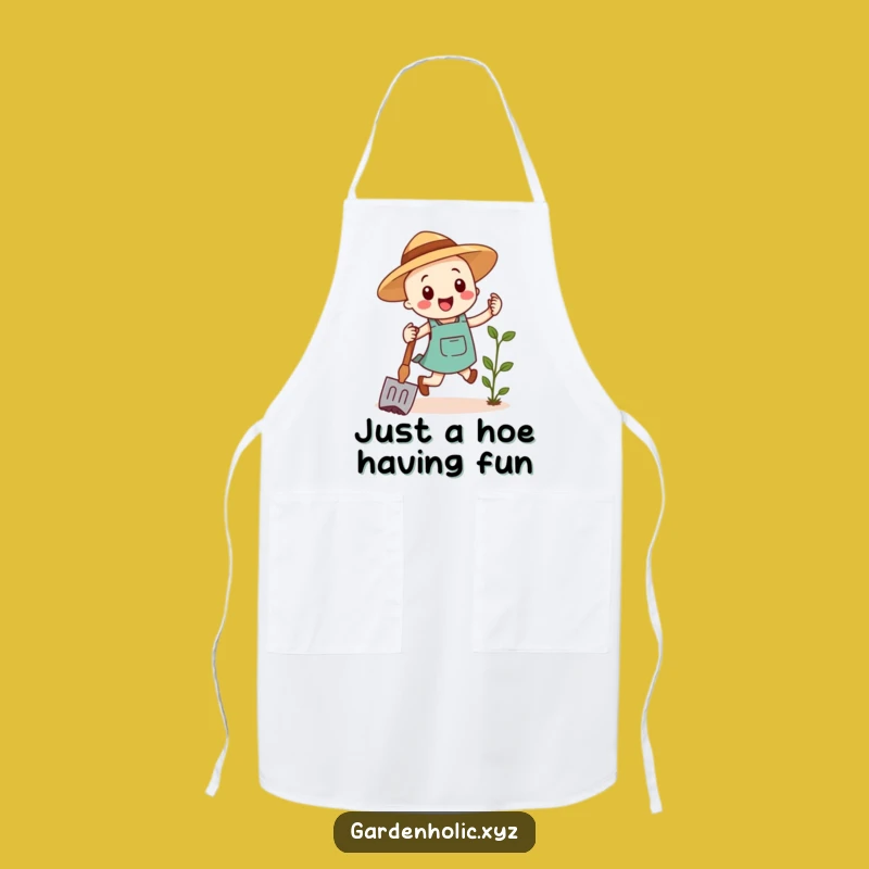 Funny Gardening Hoe Apron - Cheerful Hop Kitchen Gift