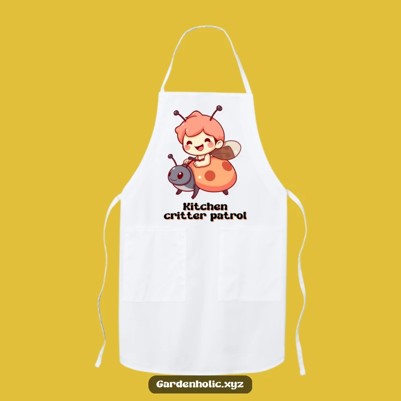 Funny Ladybug Rider Character Apron - Cook with Cheer Funny Gift