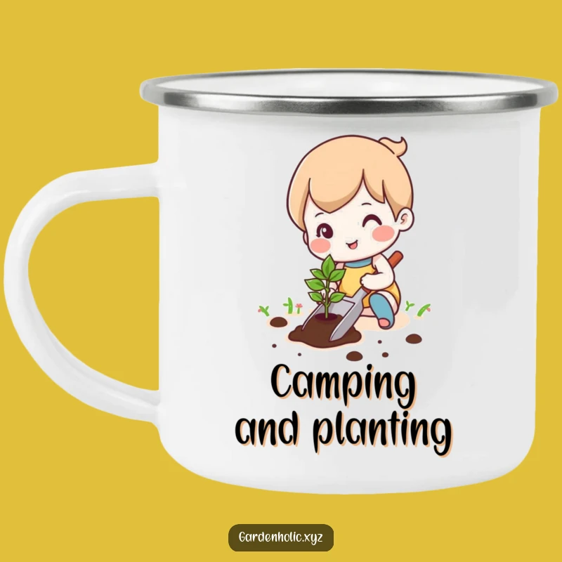 Funny Gardener Character Camping Mug: Outdoor Joy, Wonderful Funny Gift