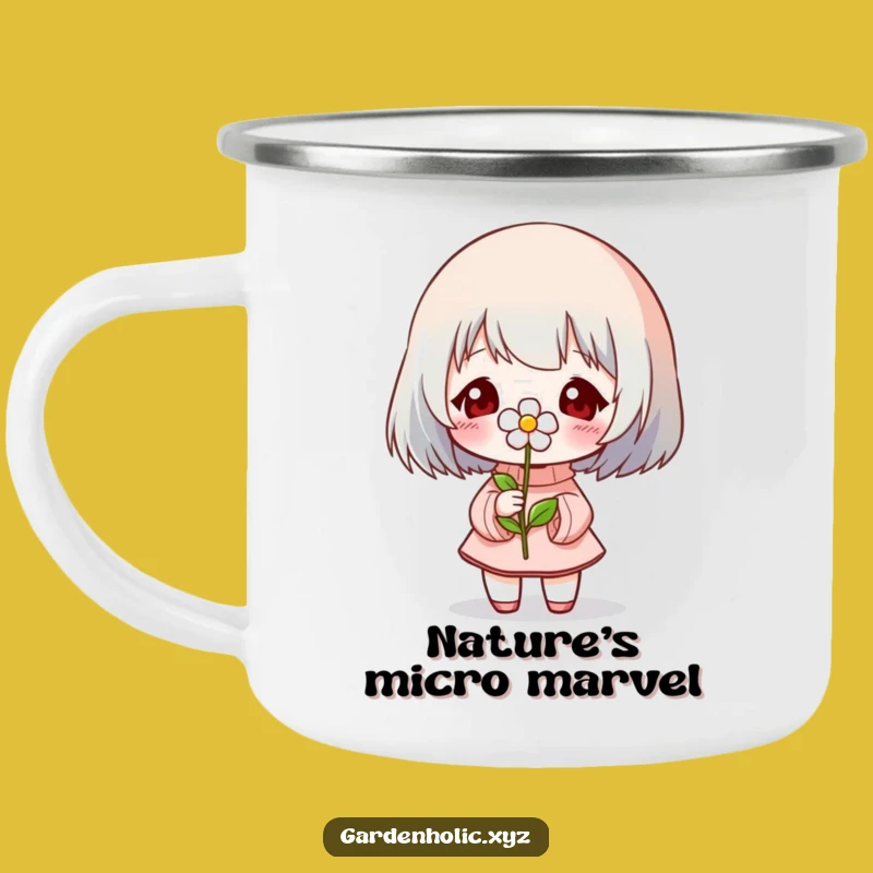 Funny Blooming Flower Camping Mug: Outdoor Character Drinkware, Perfect Funny Gift for Campers