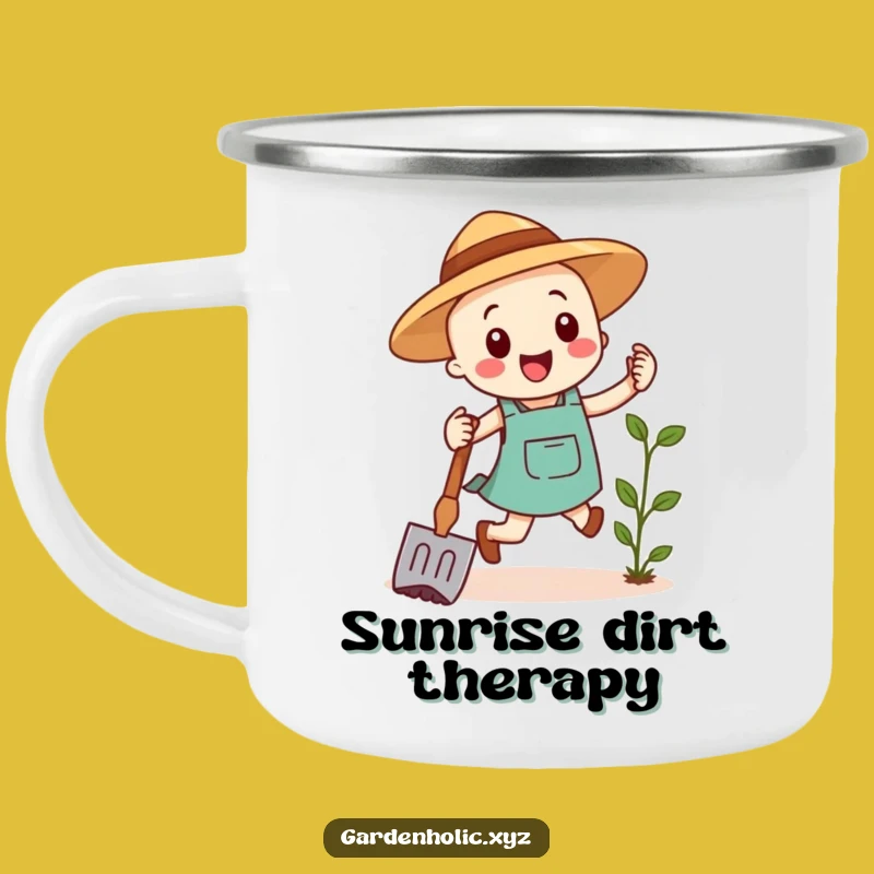 Funny Hoe Camping Mug - Cheerful Hop Outdoor Gift