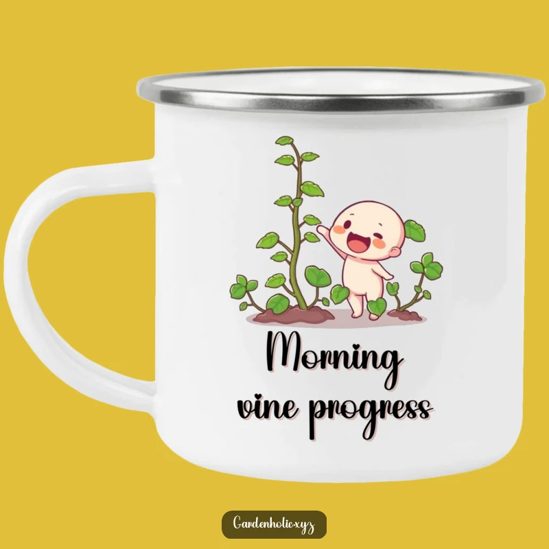 Funny Vine Growth Camping Mug: Outdoor Enthusiasm for Plants, Perfect Funny Gift