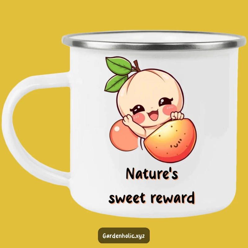Funny Fruit Lover Camping Mug: Durable & Happy Outdoor Sip - Adventure Gift