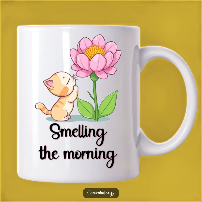 Funny Cat Flower Wonder Mug - Perfect Gift for Curious Felines and Fans