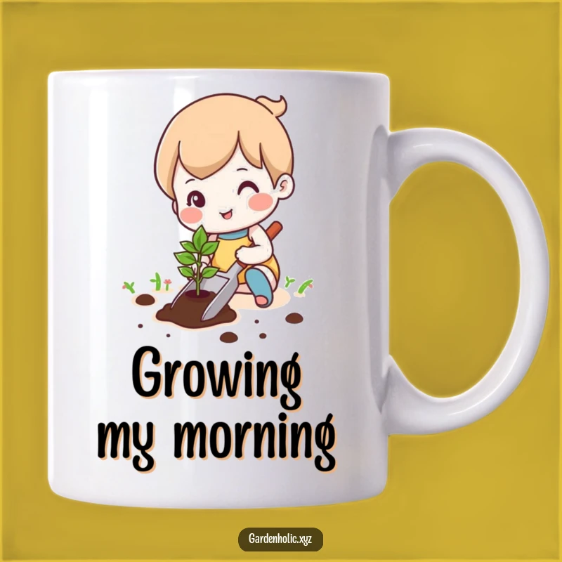 Funny Gardener Character Mug: Happy Planting Fun, Perfect Funny Gift