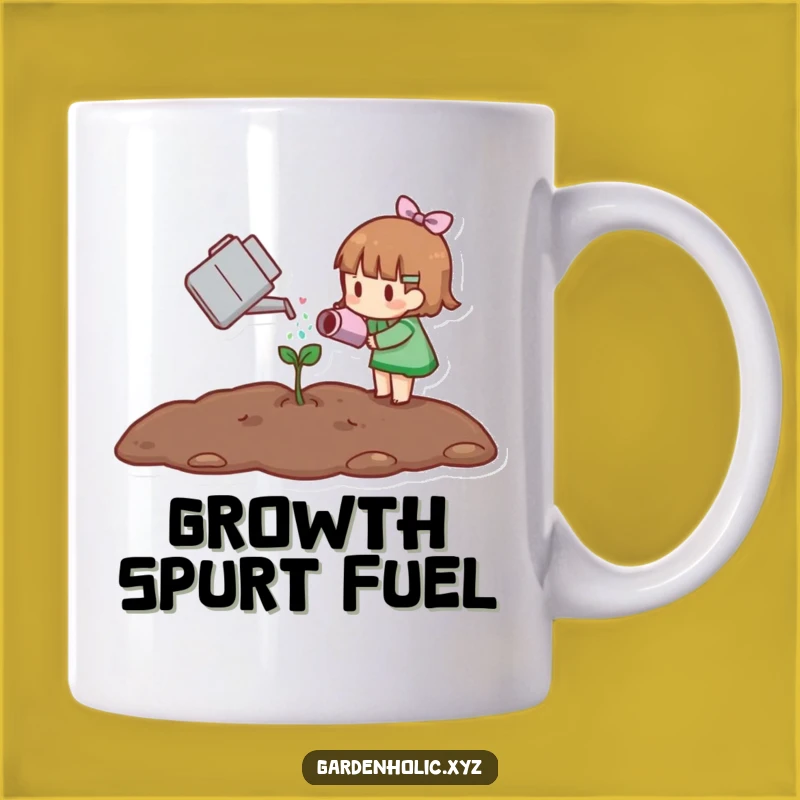 Funny Little Gardener Mug, Watering Sprout Design, Perfect Funny Gift For Plant Lovers