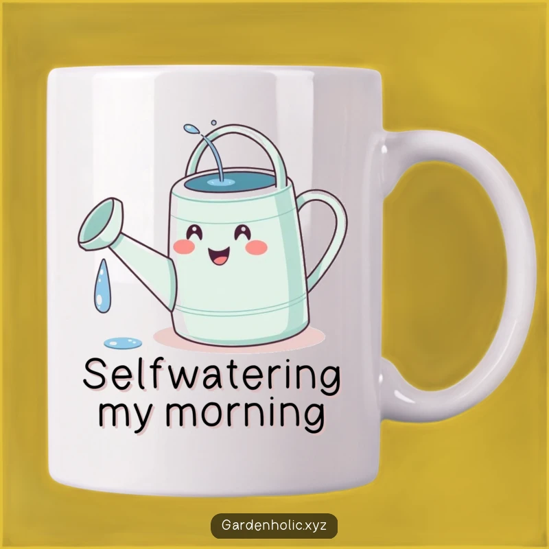 Funny Self-Watering Mug: Delighted Can Watering Itself, Quirky Gift