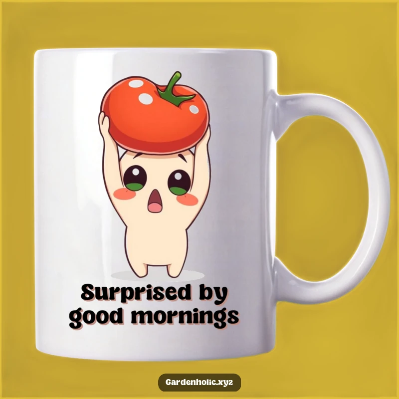 Funny Surprised Tomato Mug - Celebrate Your Harvest with Humorous Amazement