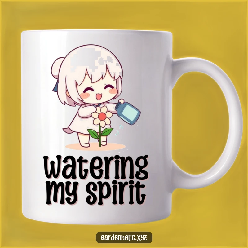 Funny Watering Flower Character Mug: Bloom with Joy, Perfect Funny Gift