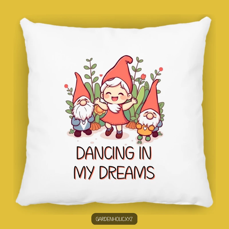 Funny Joyful Character Pillow - Cuddle Up with Gnomey Dance Vibes