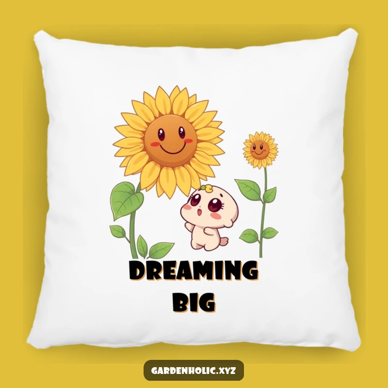 Funny Surprised Character Sunflower Pillow - Comfy & Hilarious Home Decor