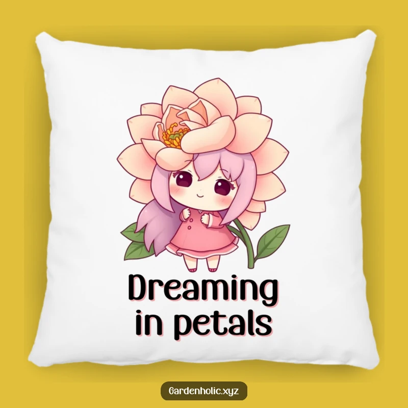 Funny Pillow: Cozy Flower Admirer, Comfy Comfort & Cheerful Gift