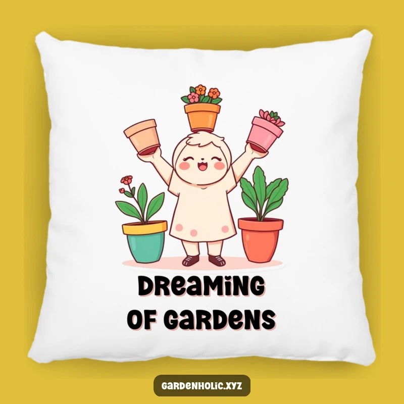 Funny Gardener Pillow: Juggling Comfort, Adorable Playful Gift