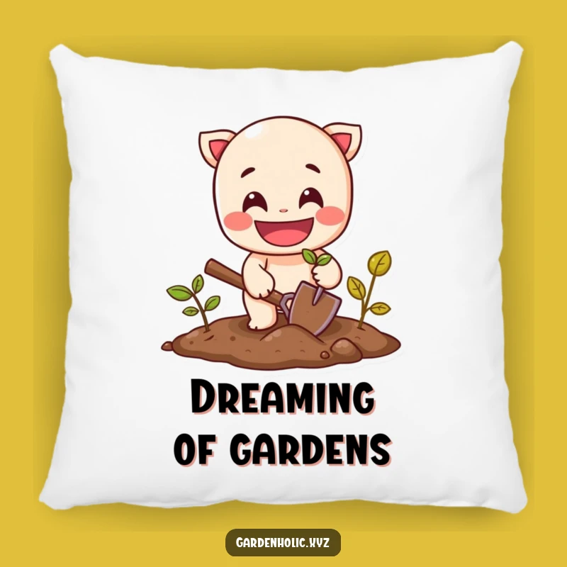 Funny Planter Pillow: Cheerful Character Cushion for Garden Lovers