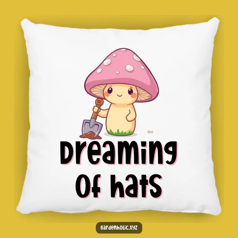 Funny Mushroom Accent Pillow: Cozy Humor for Your Living Space