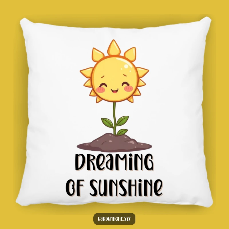 Funny Sun Plant Pillow - Cozy Sunshine Cushion Gift