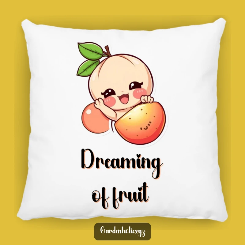 Funny Fruit Lover Pillow: Cozy Comfort & Fruity Smiles - Accent Decor Gift