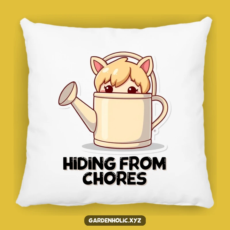 Funny Garden Pillow - Mischievous Hiding Character Comfort, Cozy Funny Gift!