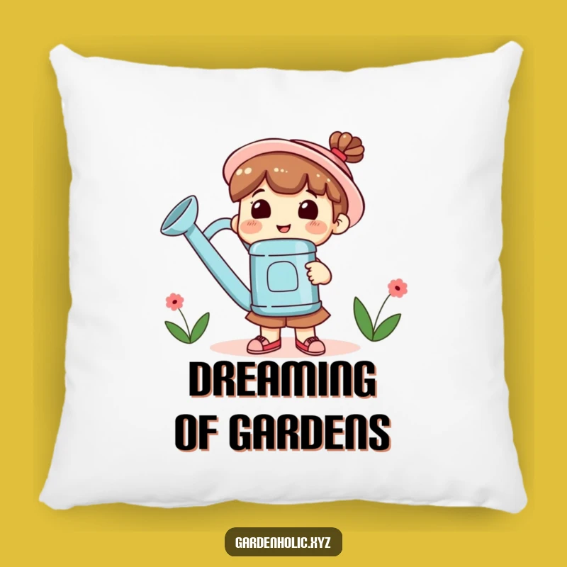 Funny Gardener Pillow: Cozy Comfort, Smiling Character, Perfect Gift!