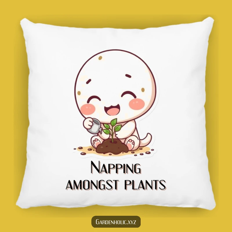 Funny Gardener Pillow: Cozy Sprout Lover Cushion for Plant Enthusiasts