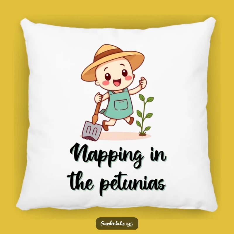 Funny Hoe Pillow - Cheerful Garden Hop Couch Cushion Gift