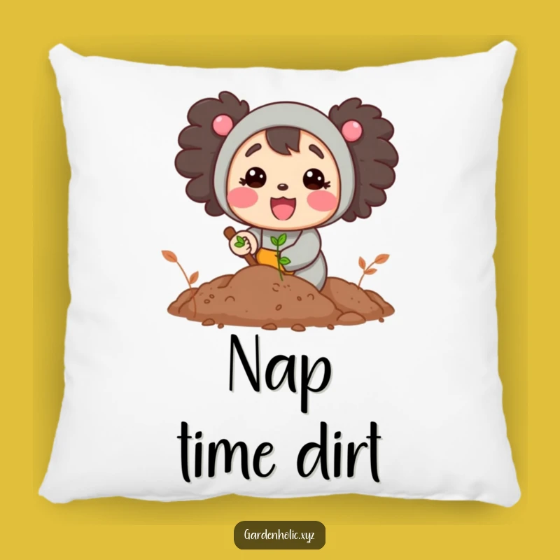 Funny Gardener Character Pillow, Soft Happy Digging Cushion, Cozy & Hilarious Garden Gift