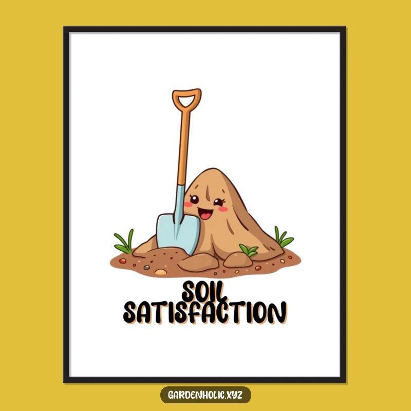 Funny Garden Trowel Digital Print: Instant Joy with this Cheerful Digging Art