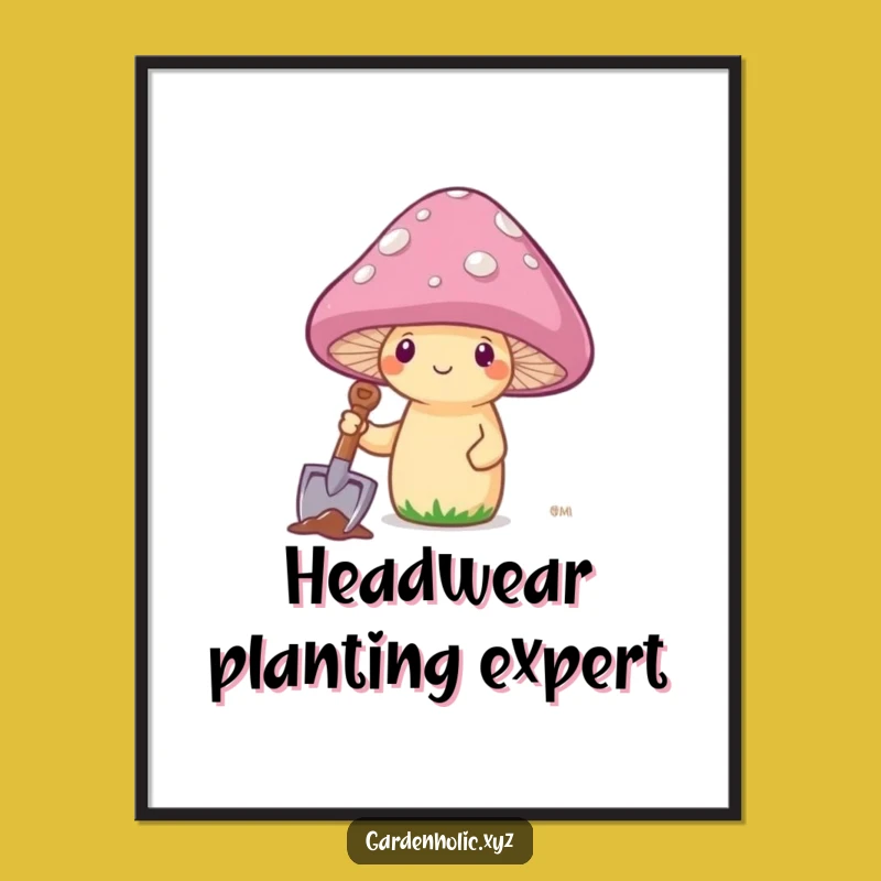 Funny Mushroom Art Print: Instant Downloadable Humor for Your Walls