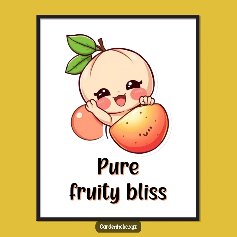 Funny Fruit Lover Digital Art: Printable Joy & Ripe Fruit - Instant Decor