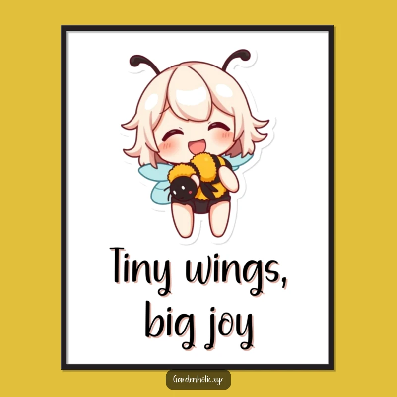 Funny Bumblebee Digital Art: Instant Gentle Humor Download, Unique Nature Gift