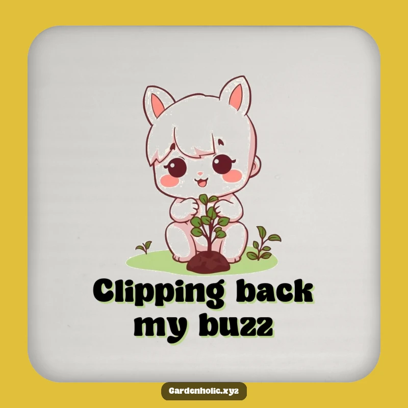 Funny Gardener Coaster: Happy Pruner, Drink Protection Gift