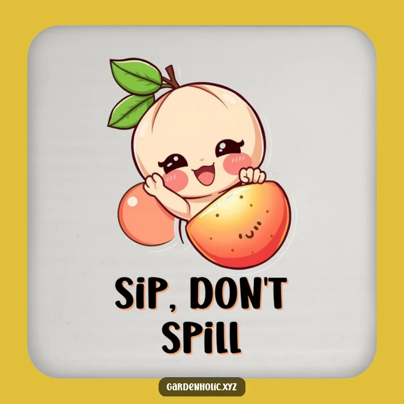 Funny Fruit Lover Coasters: Protect Surfaces with Sweet Humor - Unique Gift