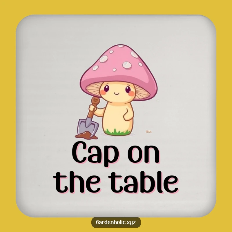 Funny Mushroom Coaster Set: Protect Surfaces with Playful Humor