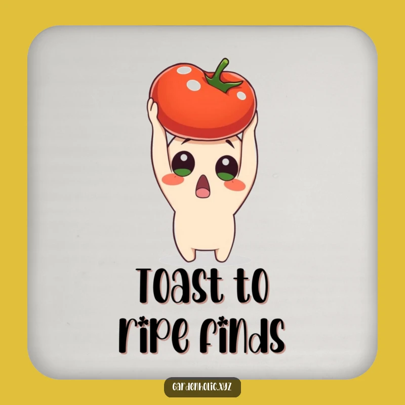 Funny Surprised Tomato Coaster Set - Protect Surfaces with Produce Charm
