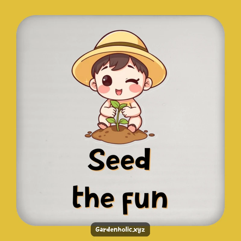 Funny Winking Planter Coaster Set - Protective Character Drink Art Gift