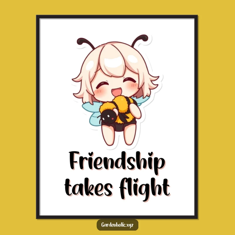 Funny Bumblebee Poster: Gentle Giggle Art, Charming Wall Decor, Great Funny Gift