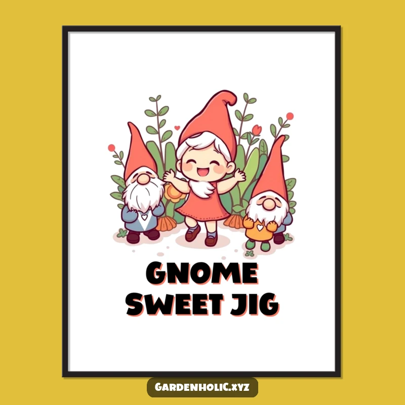 Funny Joyful Character Poster - Bring Garden Giggles to Your Walls