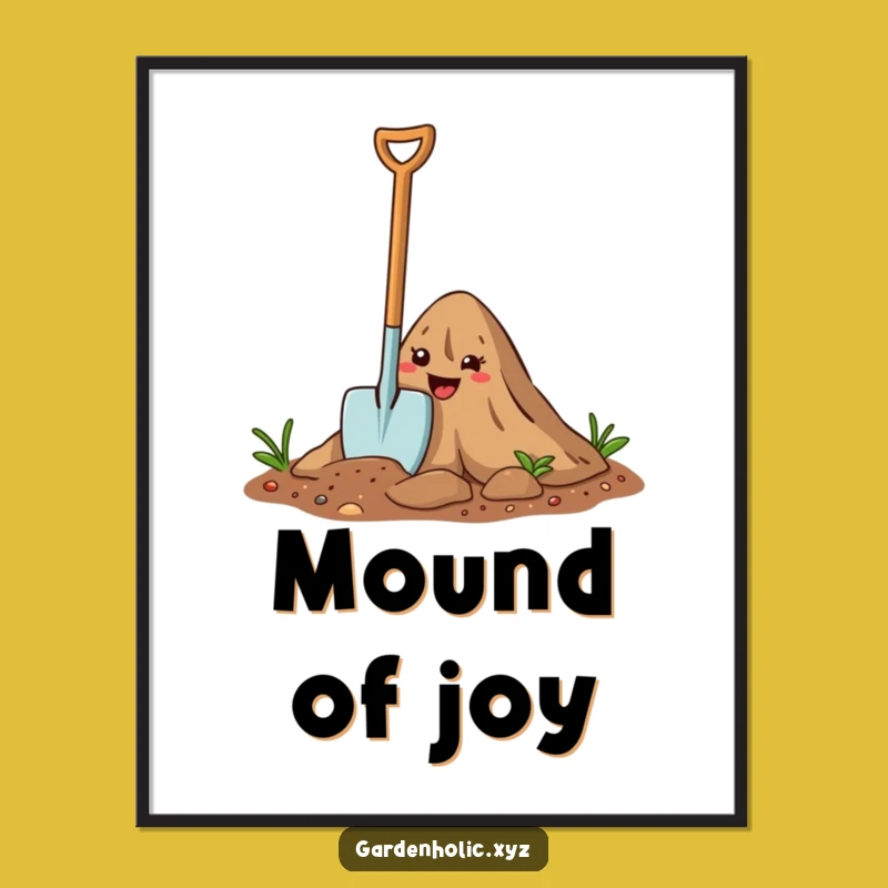 Funny Garden Trowel Poster: Wall Art Celebrating the Joy of Digging