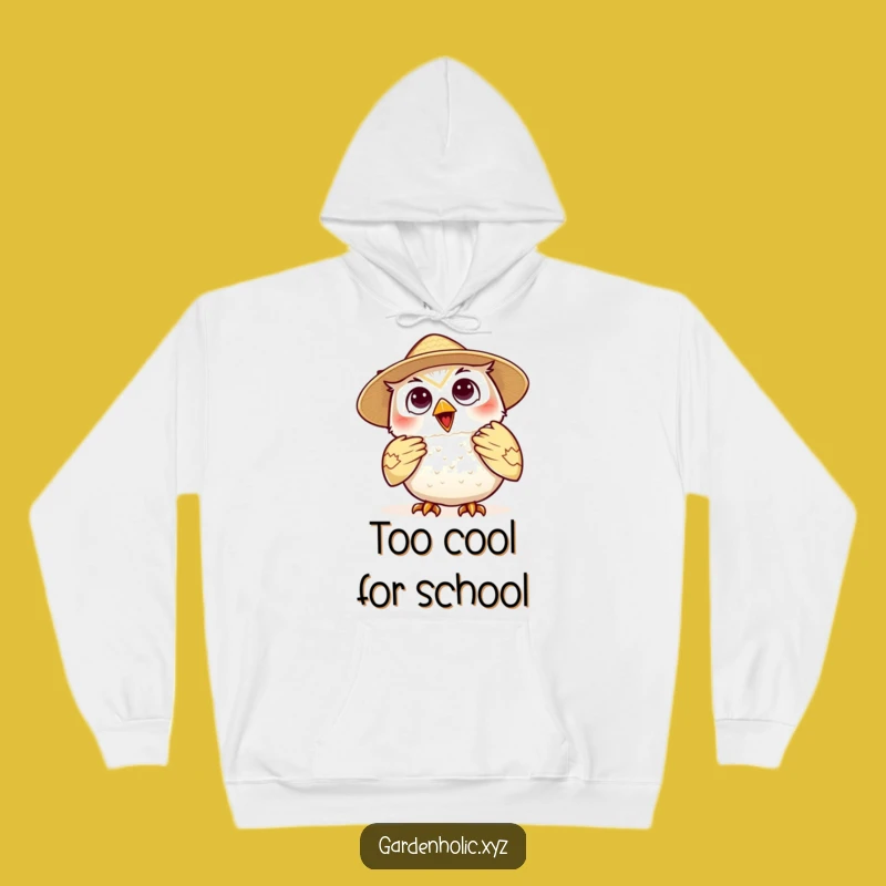 Cozy Funny Owl Hoodie: Delighted Straw Hat Fan, Warm Gift