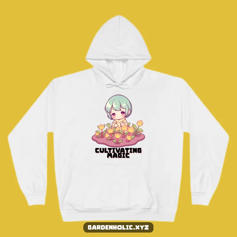 Funny Glowing Plant Gardener Hoodie - Cozy Enchanted Character Sweatshirt Gift