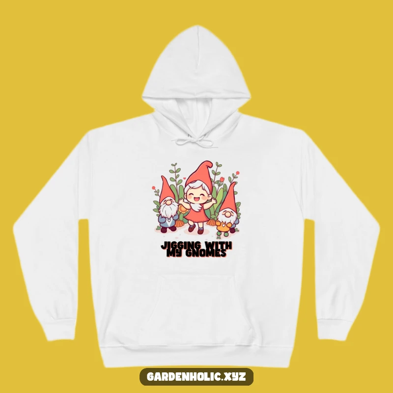 Funny Joyful Character Hoodie - Cozy Up with Gnomey Dance Moves